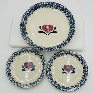 Culinary Arts Stoneware WELCOME HOME Dinner Plate and 2 Salad Plates Vintage
